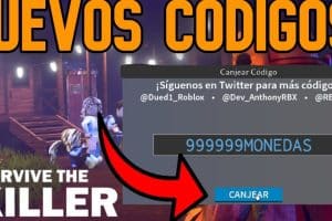 Roblox Survive The Killer Lista de Codigos Actualizados